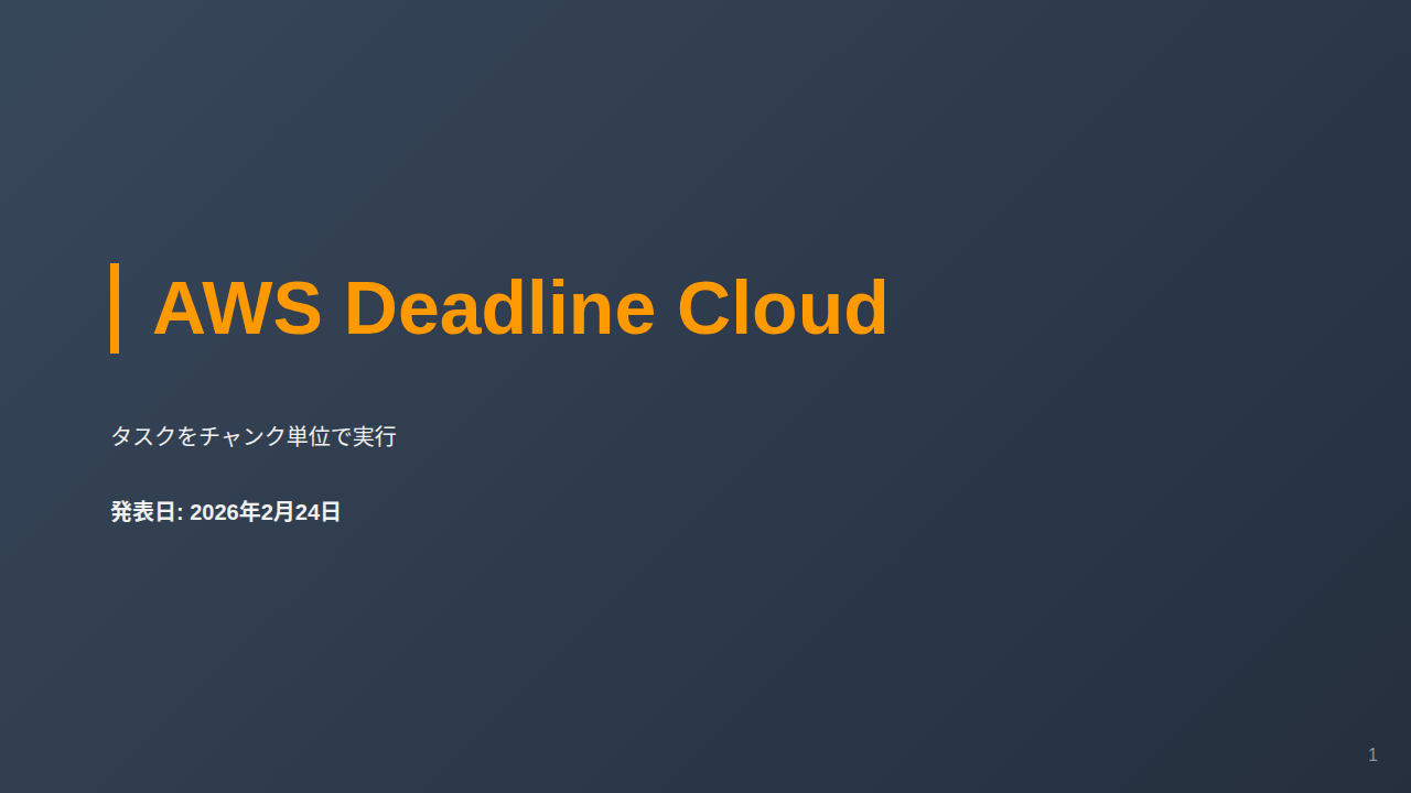 AWS Deadline Cloud のサムネイル
