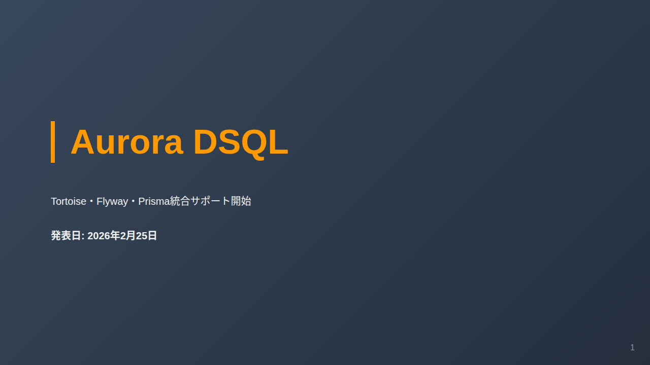 Aurora DSQL のサムネイル