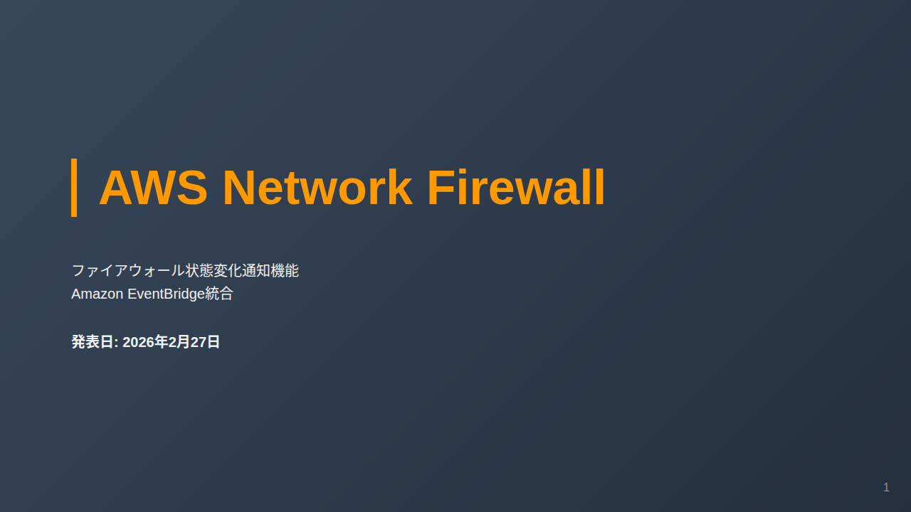 AWS Network Firewall のサムネイル