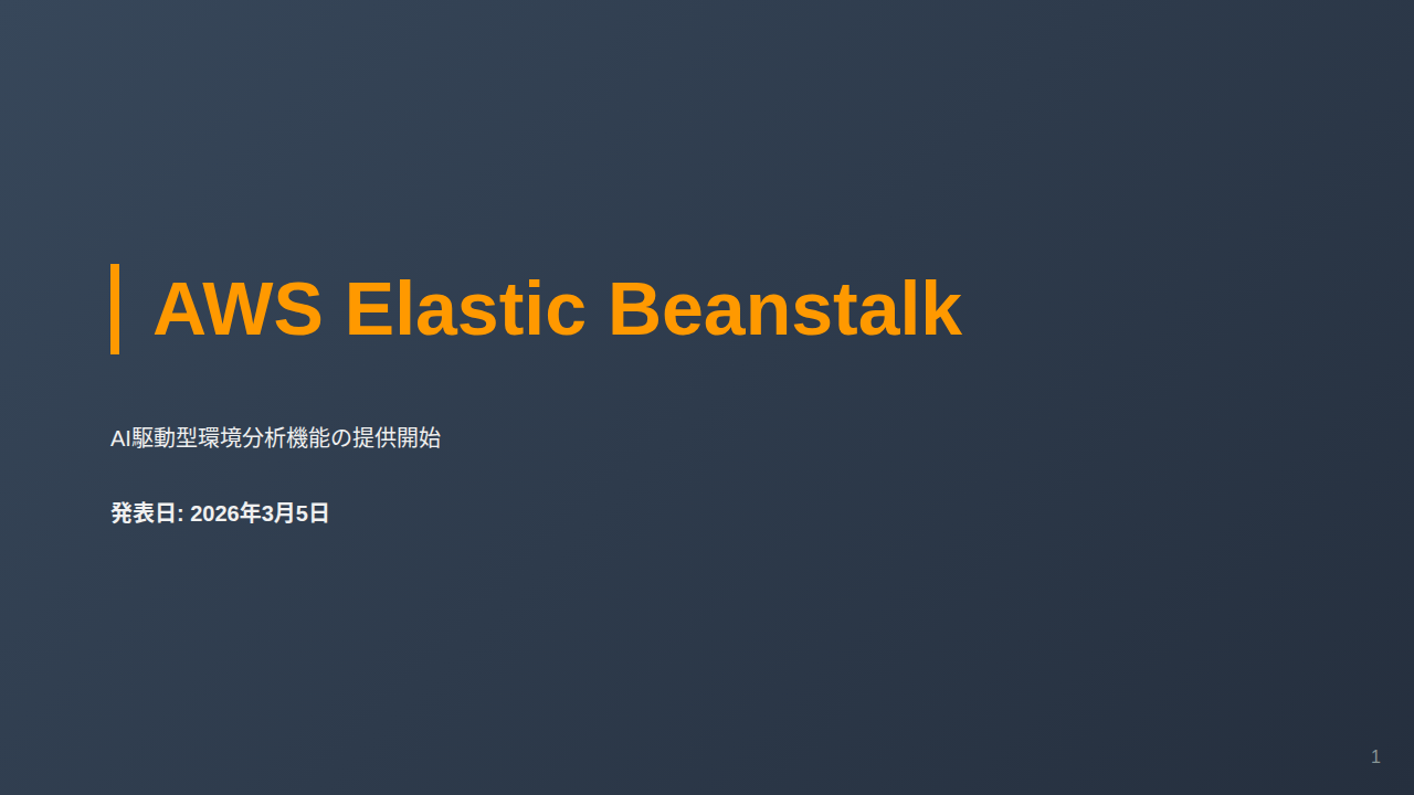AWS Elastic Beanstalk のサムネイル
