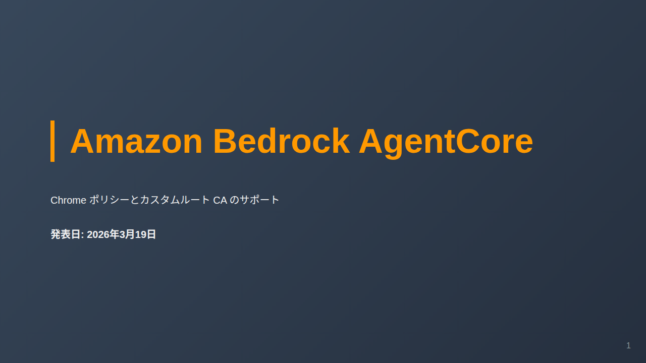 Amazon Bedrock AgentCore のサムネイル