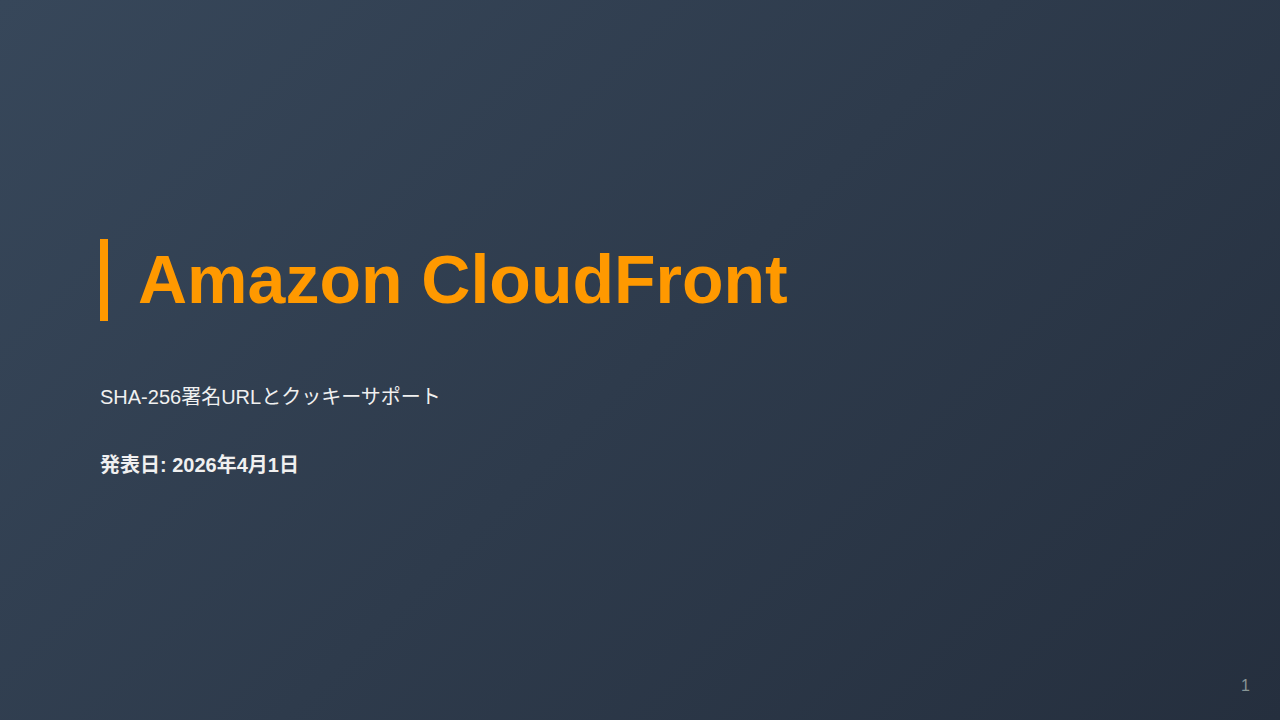 Amazon CloudFront のサムネイル