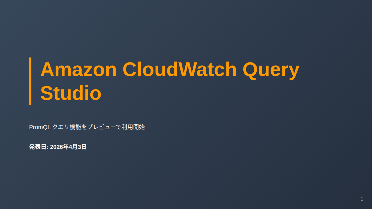 Amazon CloudWatch Query Studio のサムネイル