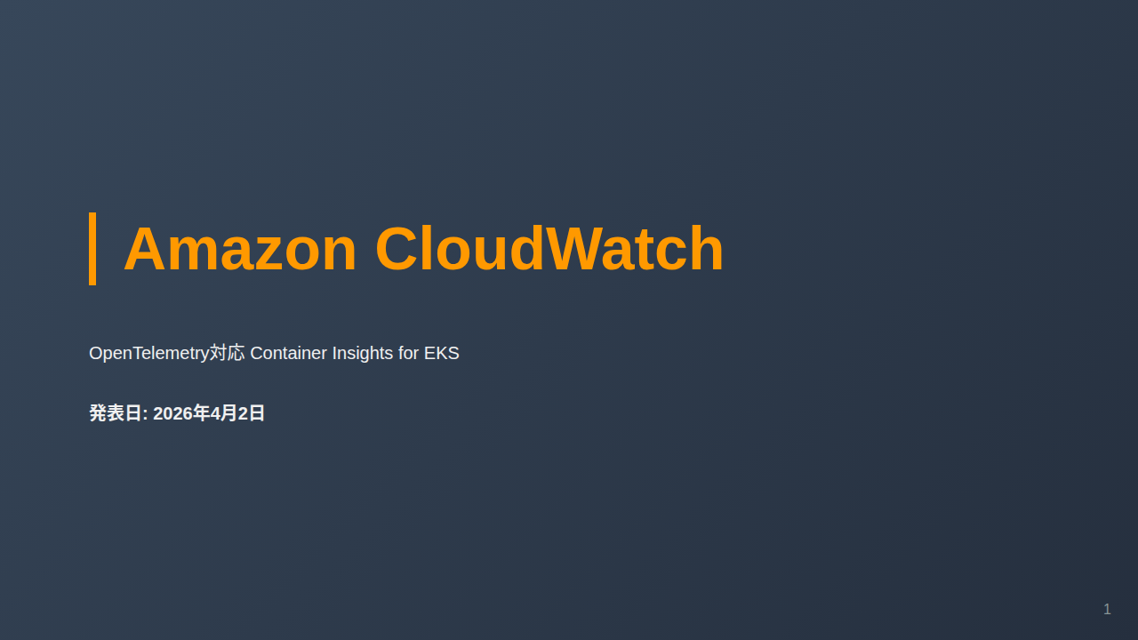 Amazon CloudWatch のサムネイル