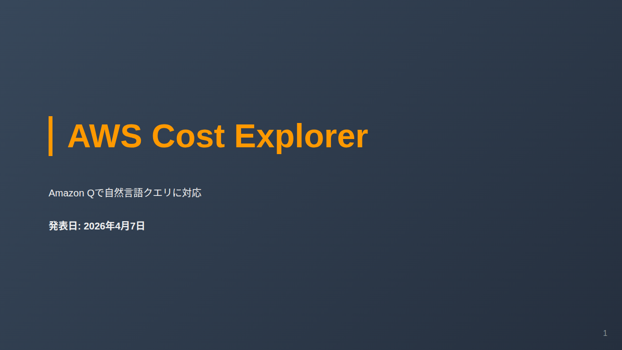 AWS Cost Explorer のサムネイル