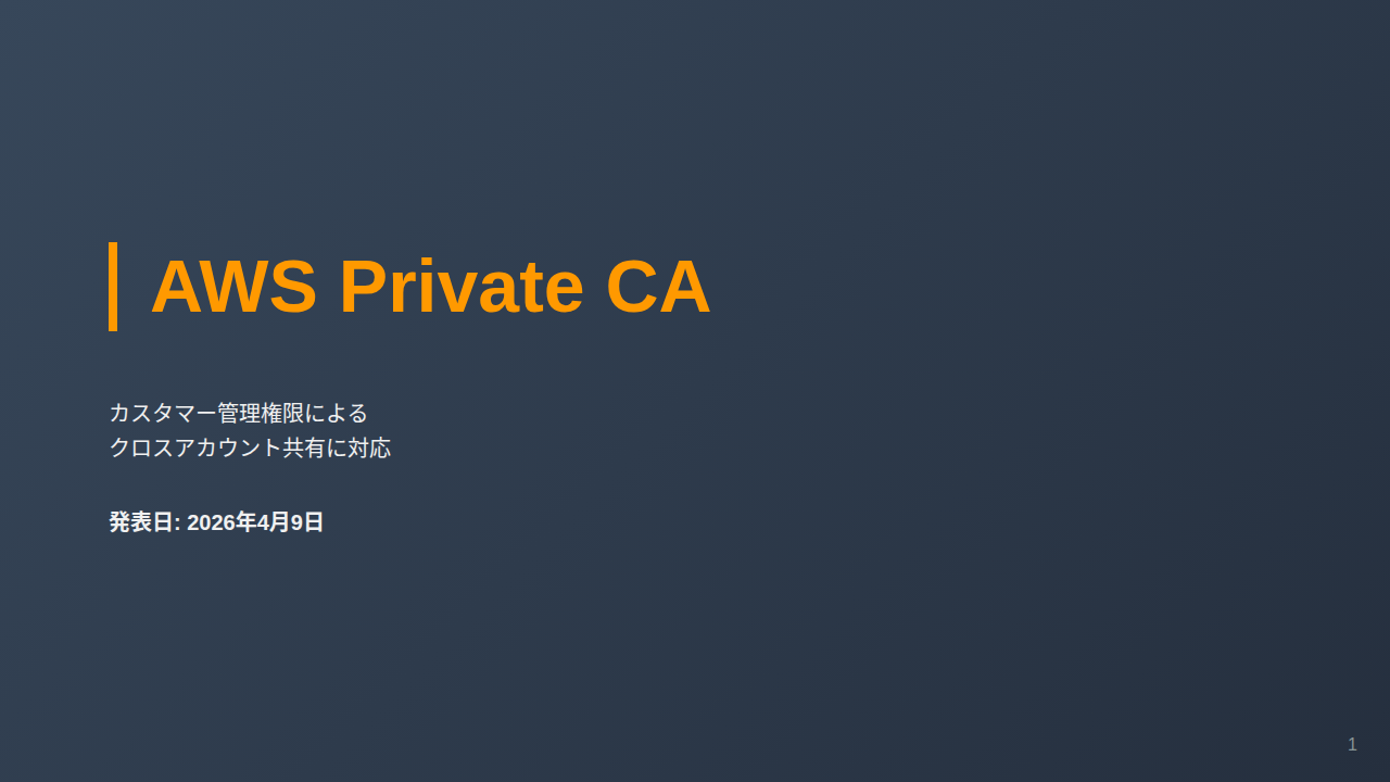 AWS Private CA のサムネイル