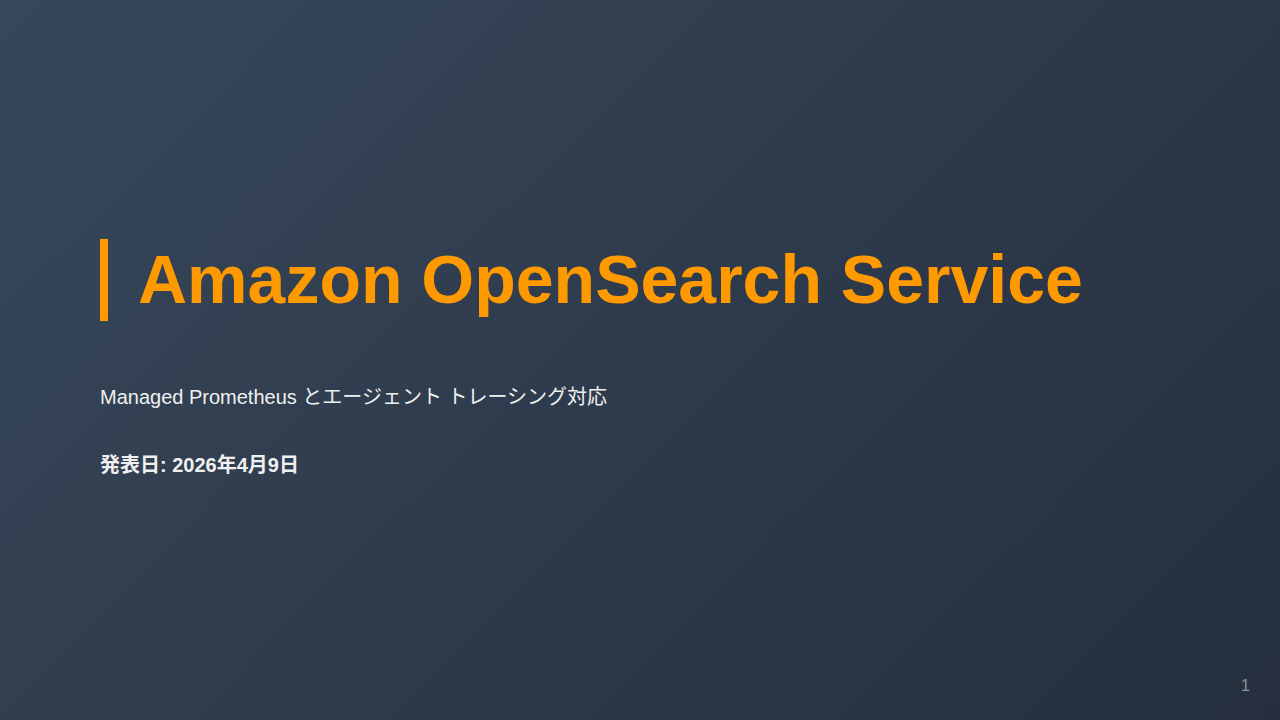 Amazon OpenSearch Service のサムネイル