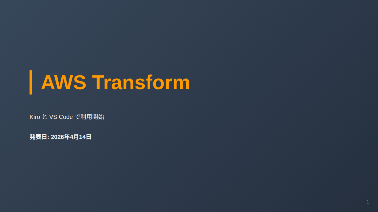 AWS Transform のサムネイル