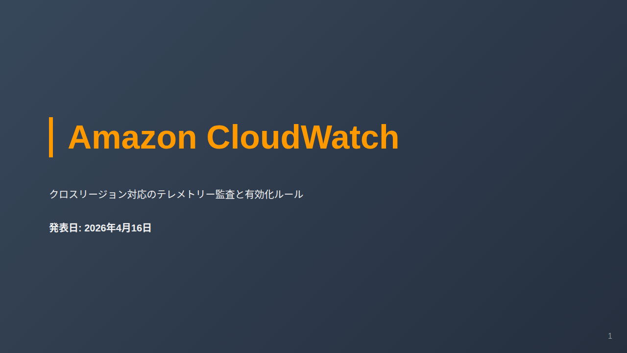 Amazon CloudWatch のサムネイル