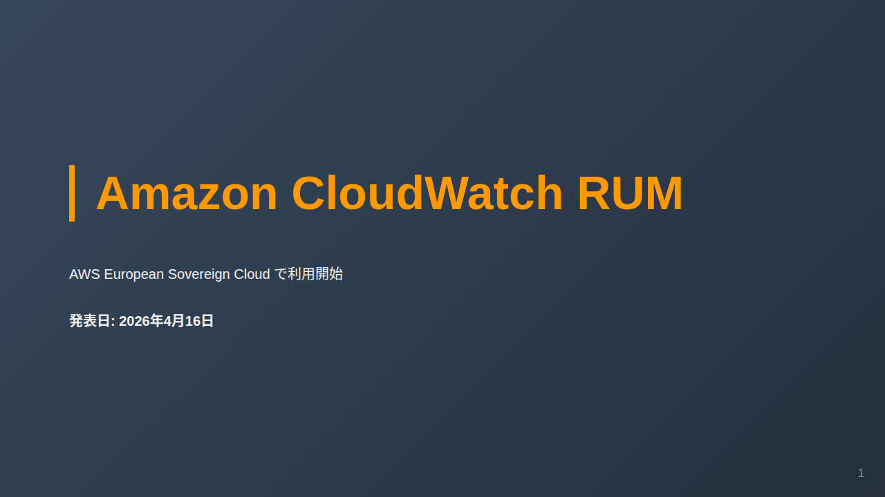 Amazon CloudWatch RUM のサムネイル