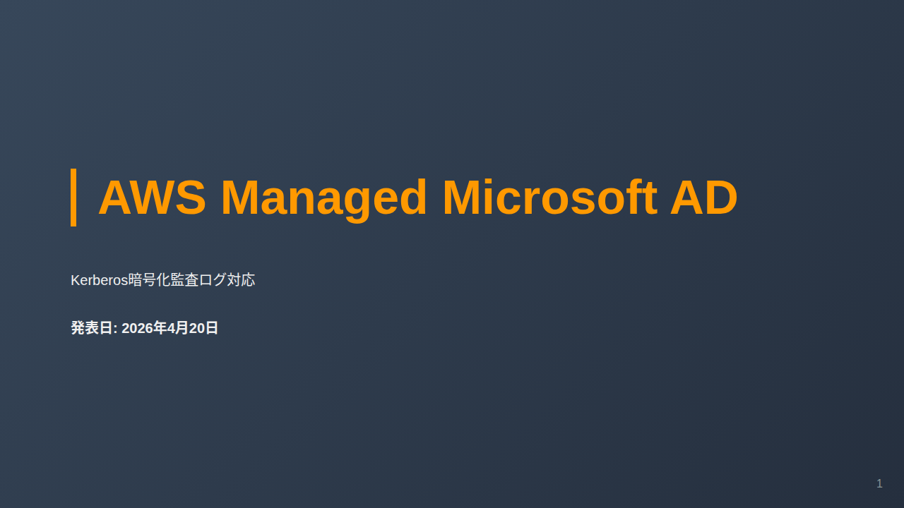 AWS Managed Microsoft AD のサムネイル
