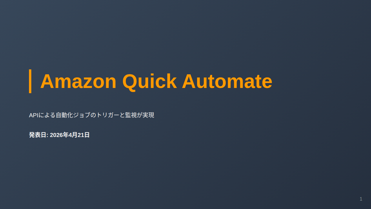 Amazon Quick Automate のサムネイル