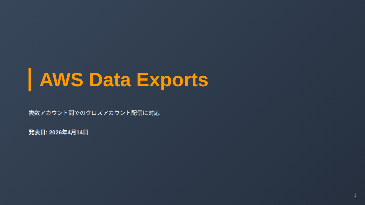 AWS Data Exports のサムネイル