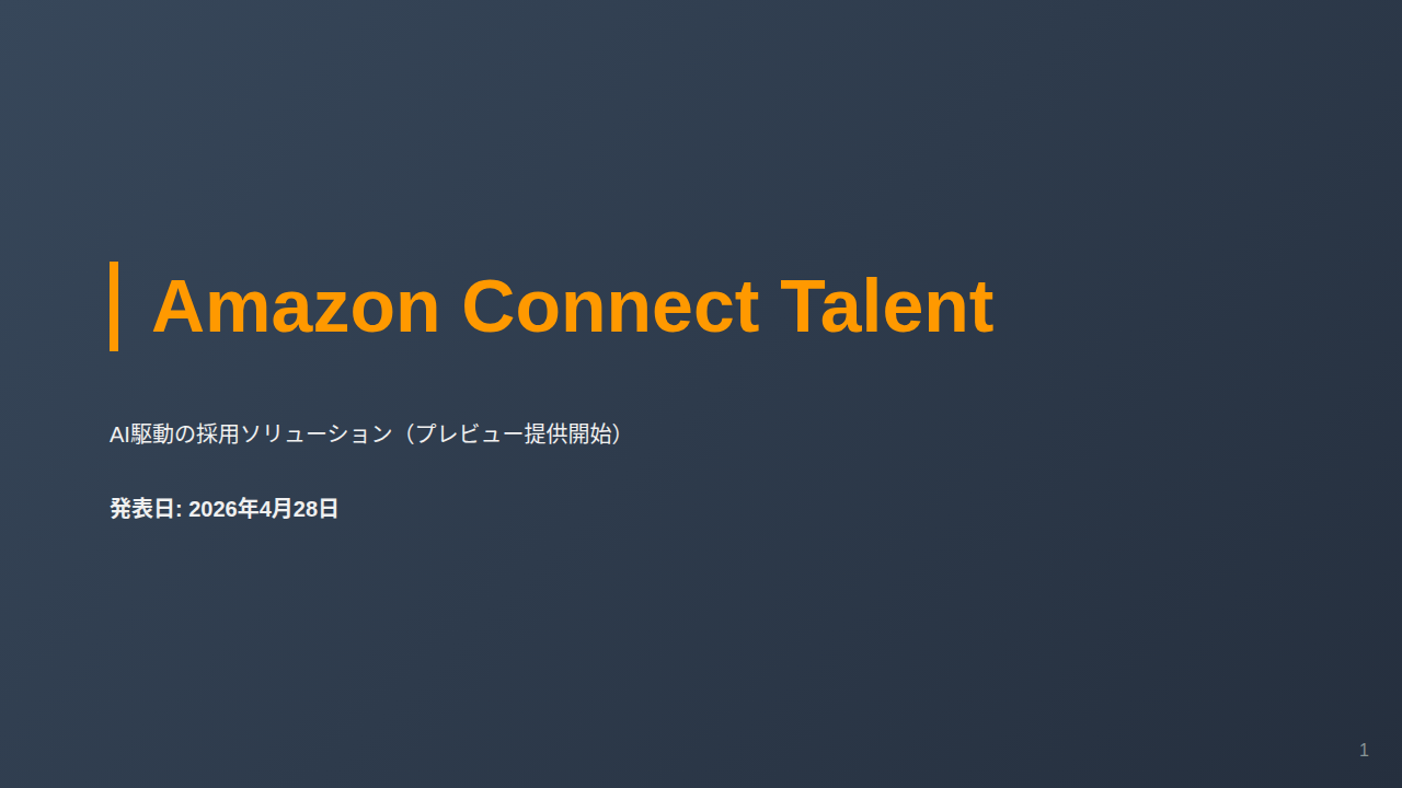 Amazon Connect Talent のサムネイル