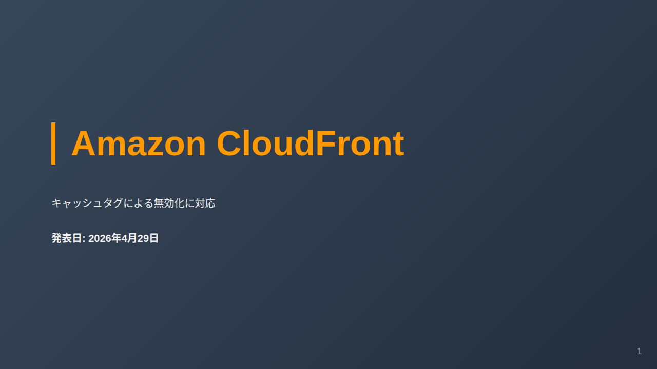 Amazon CloudFront のサムネイル