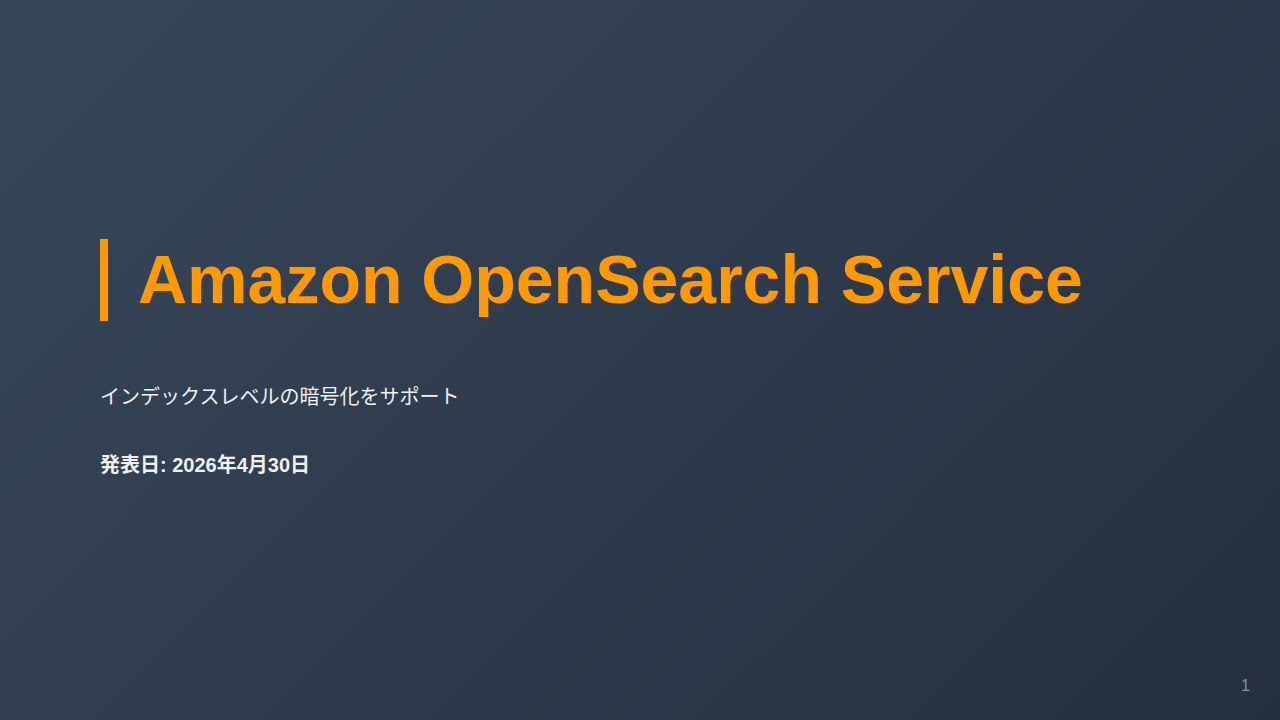 Amazon OpenSearch Service のサムネイル