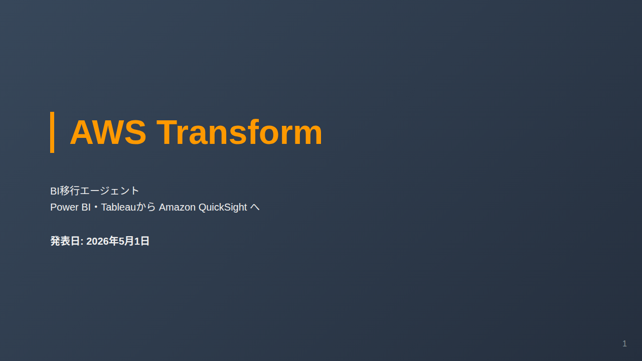 AWS Transform のサムネイル