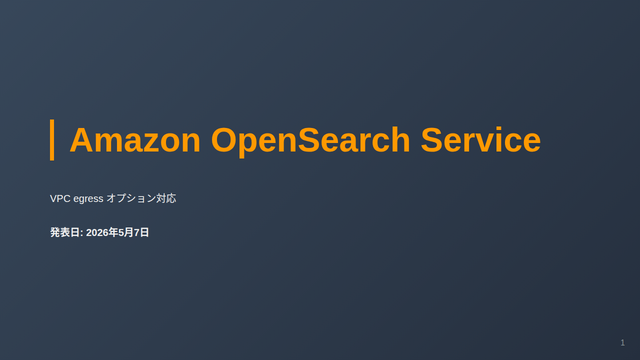 Amazon OpenSearch Service のサムネイル