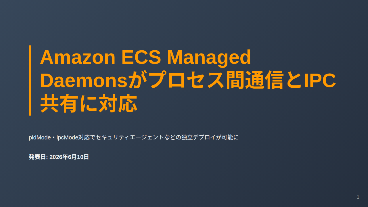 Amazon ECS Managed Daemonsがプロセス間通信とIPC共有に対応 のサムネイル